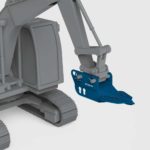 excavator pile scraper attachment
