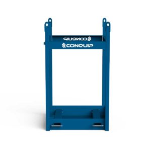 Portable Toilet Lifting Frame, blue render, white BG