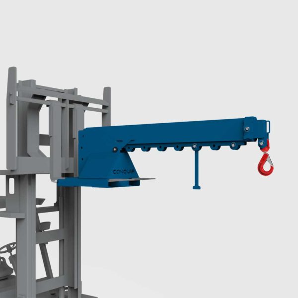 forklift crane arm or jib attachment on a forklift