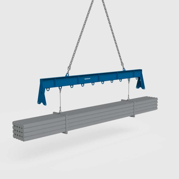 lifting beam with load side view