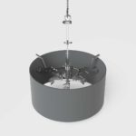 mechanical manhole ring lifter lifting a manhole ring
