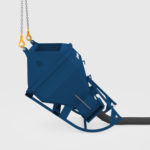 Concrete Column Skip - Without Bale Arm - Half Lifted on Roll Frame
