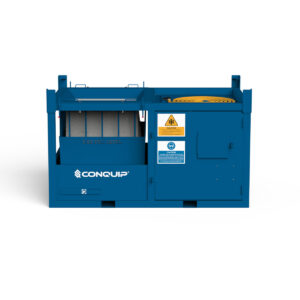 Conquip Compact Concrete Washout Unit, hero image, blue render, white background