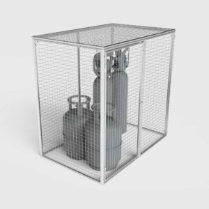 gas bottle storage cage right side view