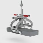 conquip kerb lifter lifting a block side view