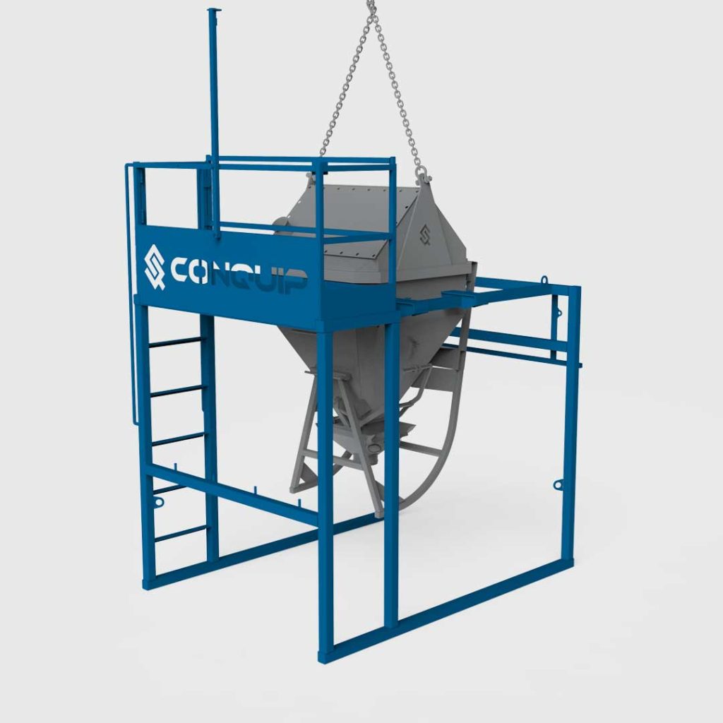 Large Skip Washing Platform Concrete Washout Frame Conquip UK