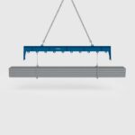 crane lifted spreader beam with load front view