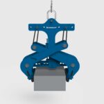 conquip mechanical precast grab lifting a block