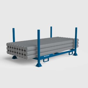 post stillage for easy storage on site side view
