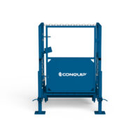 Conquip Trench Access Platform, blue render, front-facing, white background