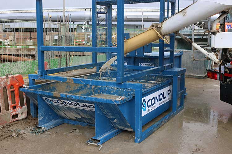 concrete washout system helps re-use concrete waste water