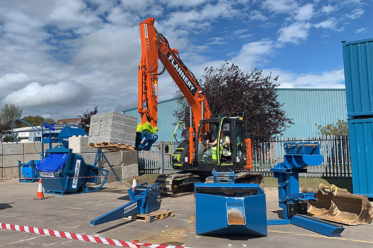 excavator forks at conquip stoke open day 2019