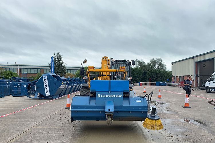 powerbrush forklift sweeper at conquip stoke open day 2019