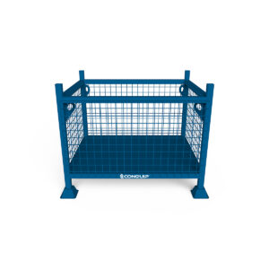 steal stillage with mesh sides for storage of materials