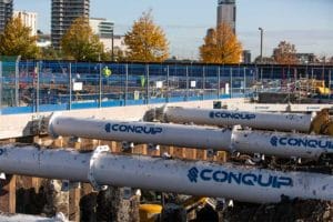 conquip basement propping at UCLE Marshgate project, collaboration with Morrisroe