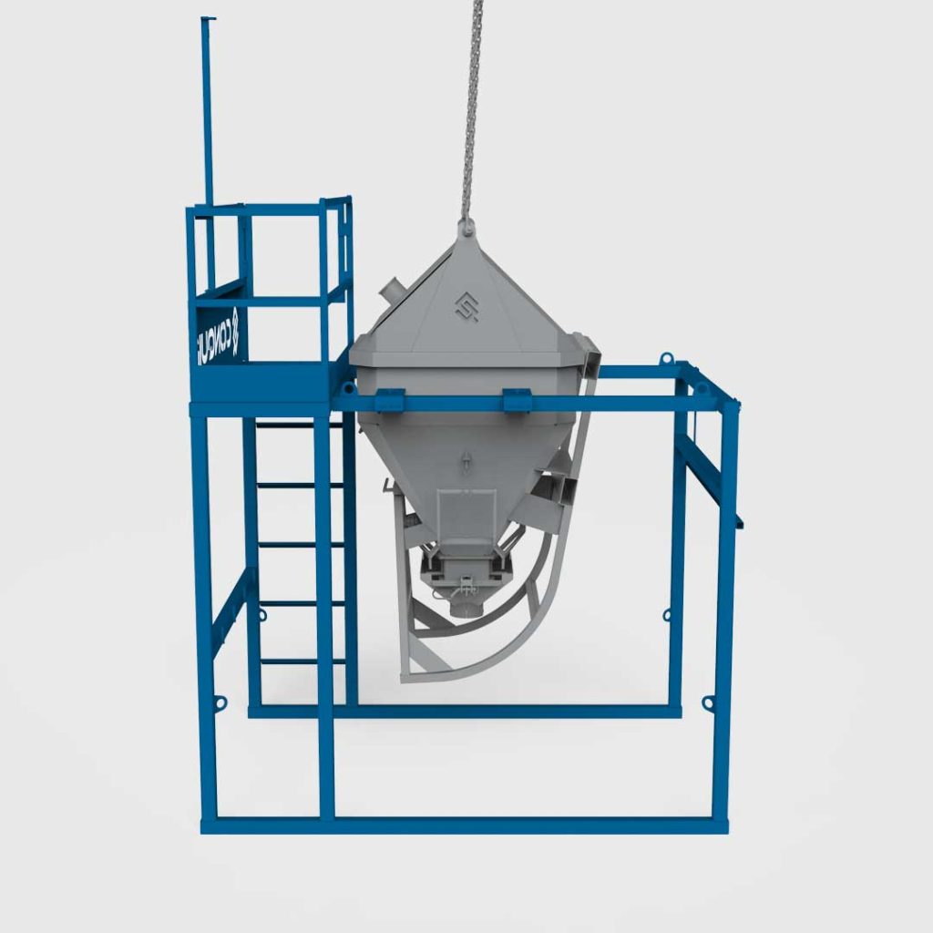 Large Skip Washing Platform Concrete Washout Frame Conquip UK