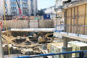 Basement excavation at Paddington Cube