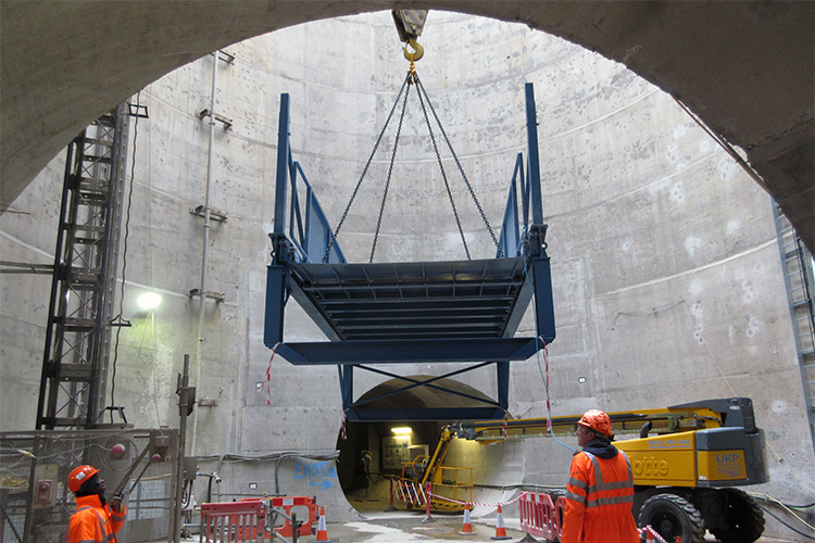 cantideck platform inside shaft