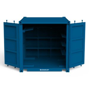 Lifting Equipment Storage Container, blue render, white BG