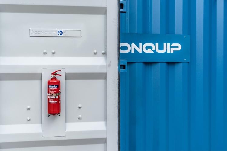 fuel storage with fire extinguisher