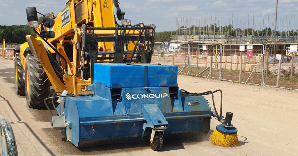 Conquip Powerbrush, Forklift Sweeper Attachment