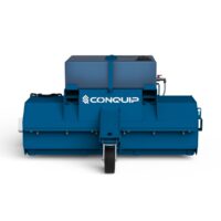 Powerbrush Forklift Sweeper, blue render, white BG