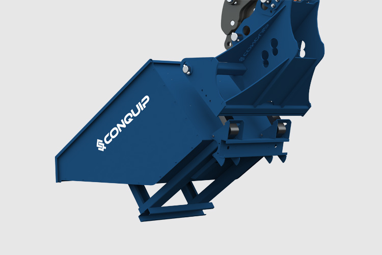 Using an Autolock Tipping Skip with Excavator Forks | Conquip