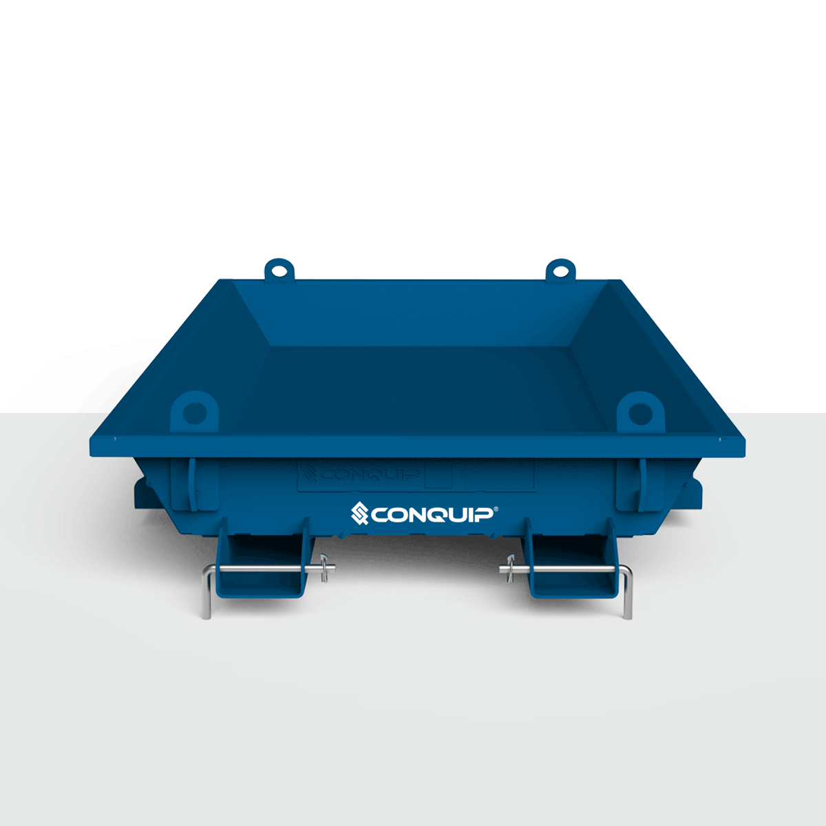 Conquip, Skip Washing Drip Tray, Hero image, front facing blue render, white background.