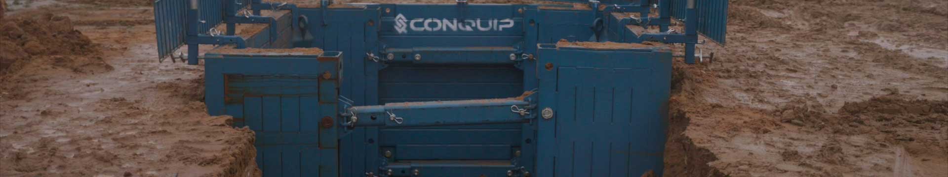 An installed Conquip Manhole Box.