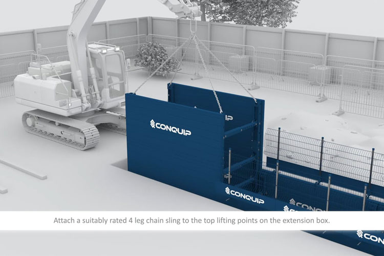 A still image from a How to install a Trench Box video