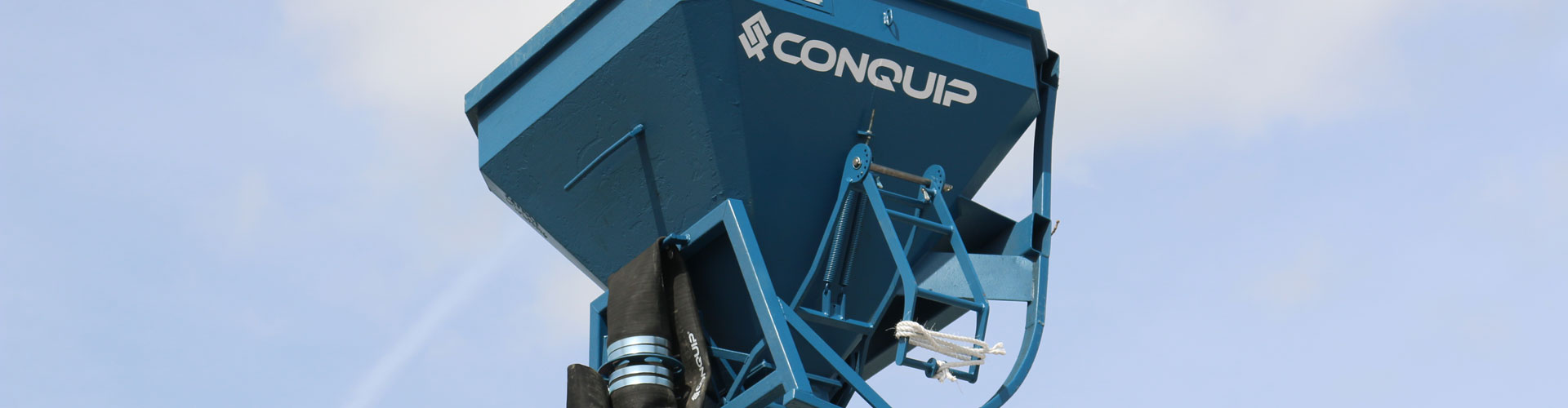 A Conquip Concrete Skip without Bale Arm.