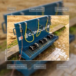 Conquip Boot Wash with key parts labelled