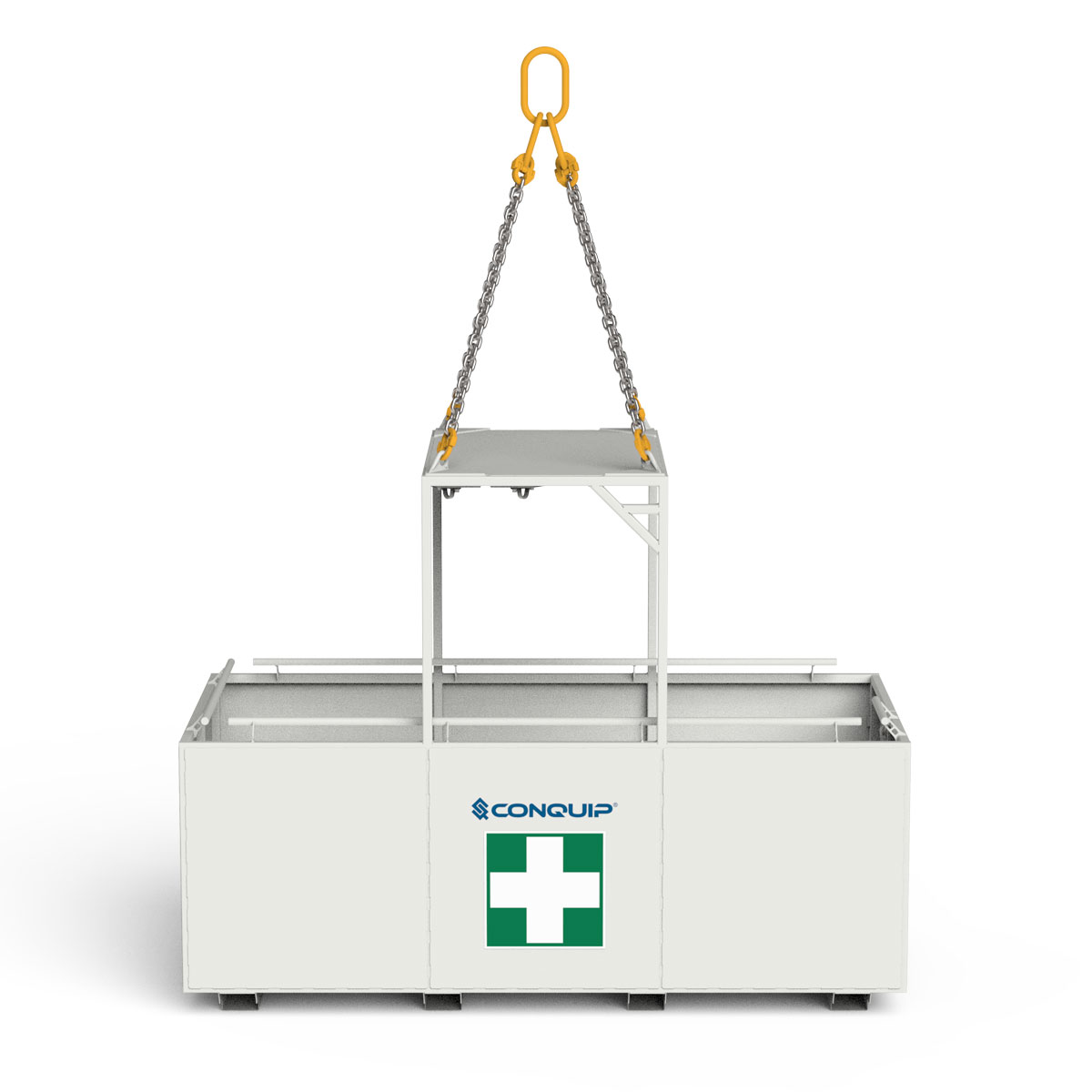 Conquip Rescue Cage, personnel transport, white render, white background