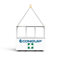 Conquip Stretcher Cage, personnel cage, white render, white background