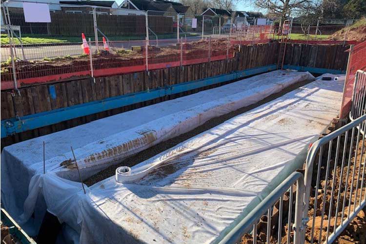 The Conquip 300 Brace being used at Littlehampton, Hampshire, with Newtownstewart Ltd.