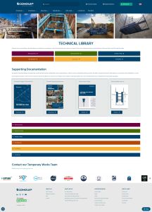 A website screenshot of the Conquip Technical Library.