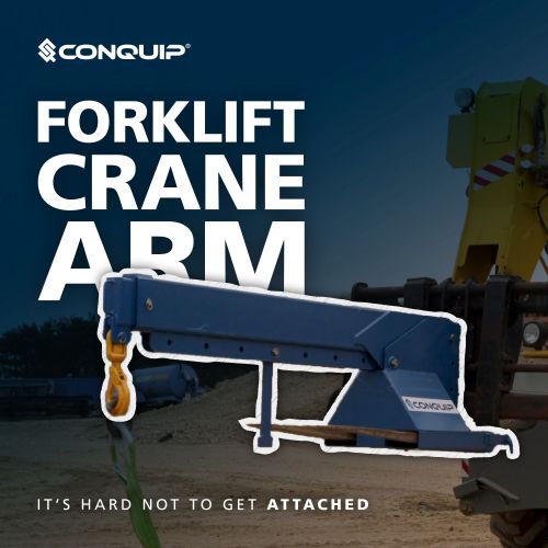 Conquip Forklift Crane Arm - Plant Attachments Campaign