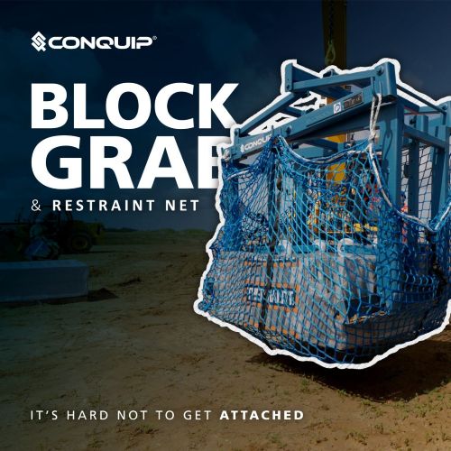 Conquip Block Grab. Plant Attachments Campaign