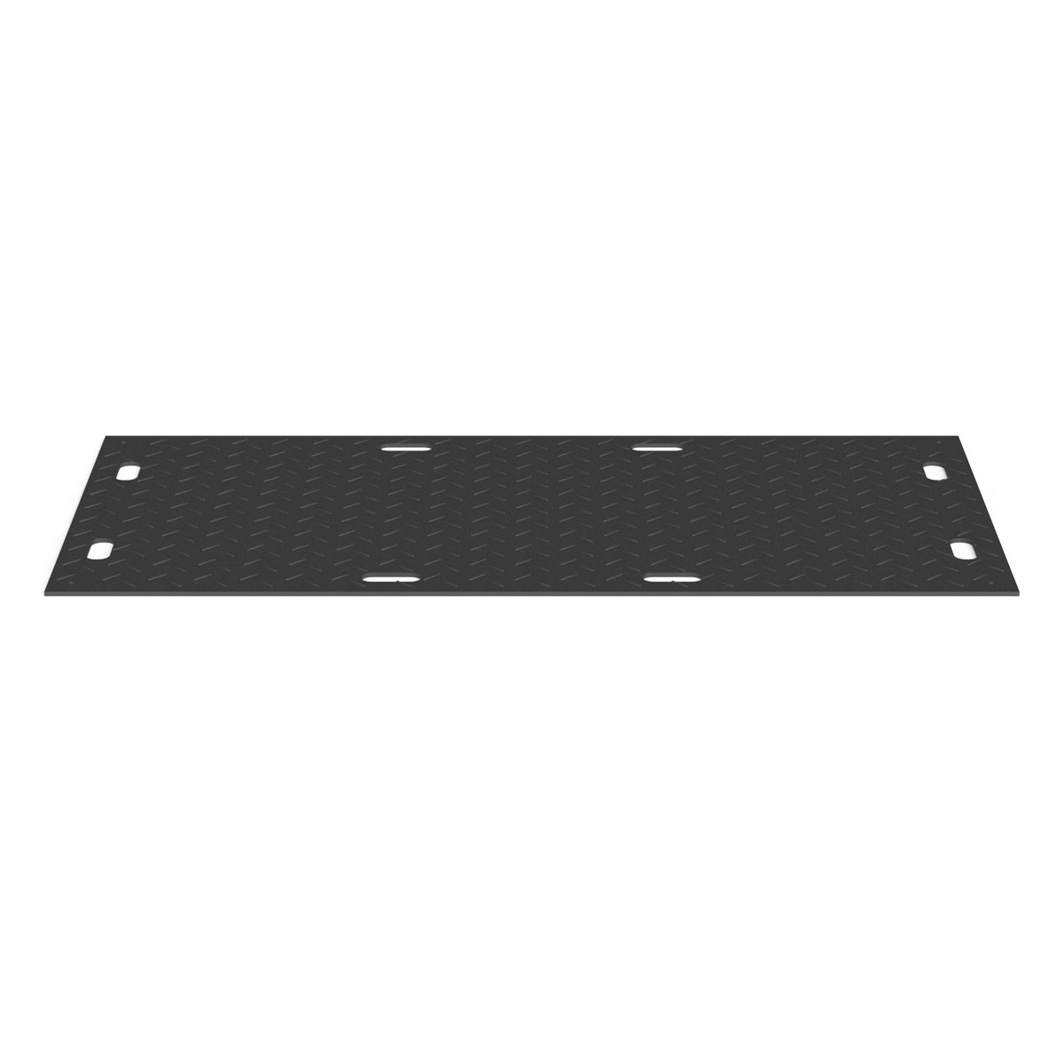 Conquip Track Mat, Ground Protection Mat, Safe access for personnel, vehicles and plant, black front-facing render, hero image, white background