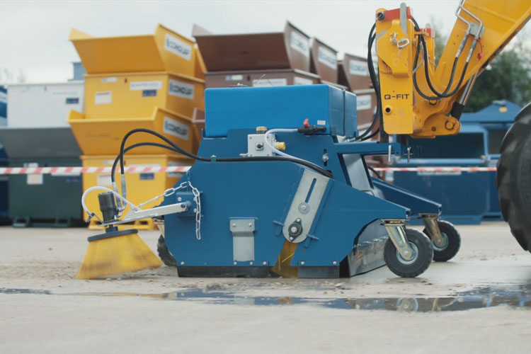Conquip Powerbrush part of our range of Equipment to improve Sustainability on a Construction site