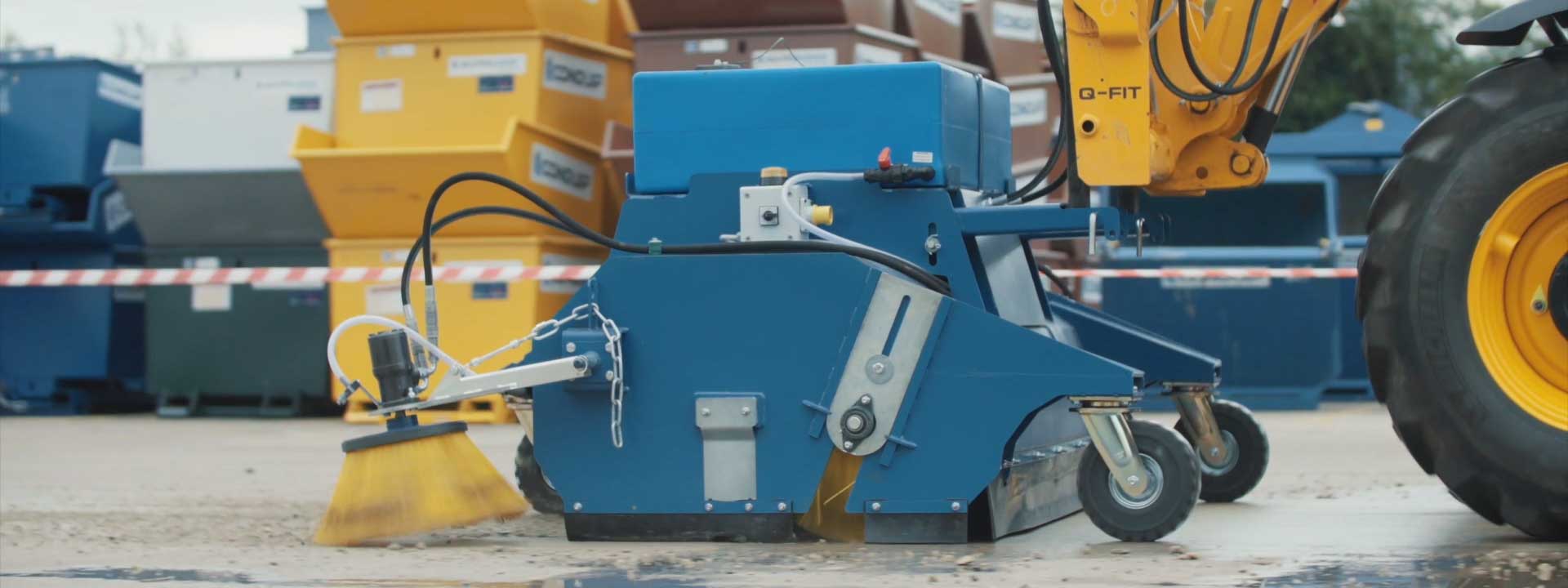 Conquip Powerbrush part of our range of Equipment to improve Sustainability on a Construction site