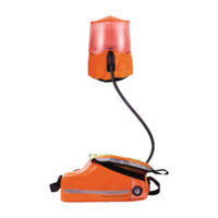 Conquip Escape Set, emergency breathing apparatus, orange hood, orange case, white background