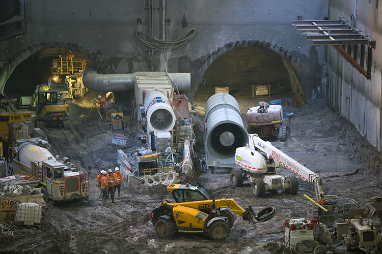 excavation works at Sydney Metro
