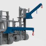 forklift crane arm attachment fixed or adjustable crane arm