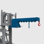 conquip forklift crane arm on a forklift