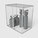 gas cage for storage of gas bottles and cylinders
