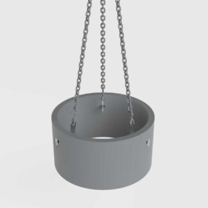 lifting a manhole ring with lifting pins