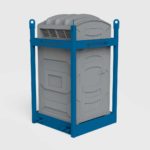 portable toilet lifting frame with a portaloo