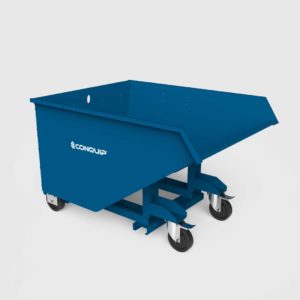 autolock self tipping skip with castors
