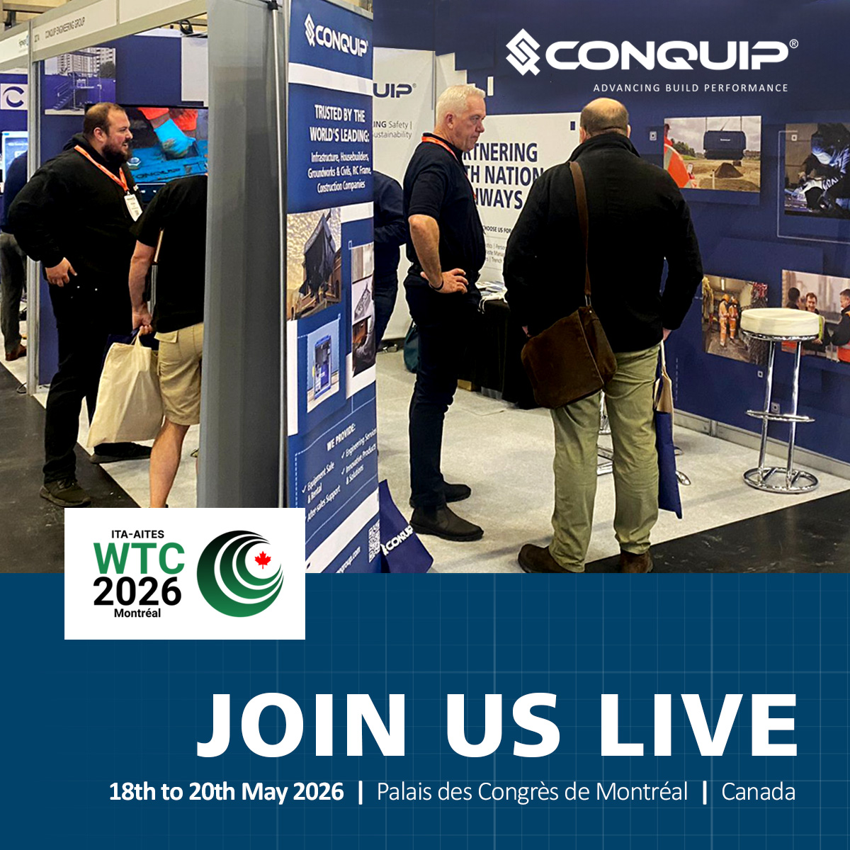 Join Conquip at World Tunnel Congress